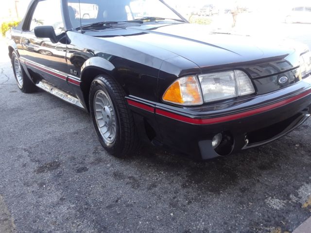 1988 Black Ford Mustang Convertible