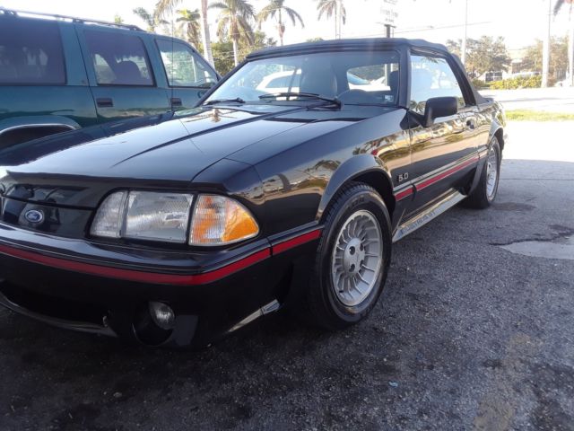 1988 Black Ford Mustang Convertible