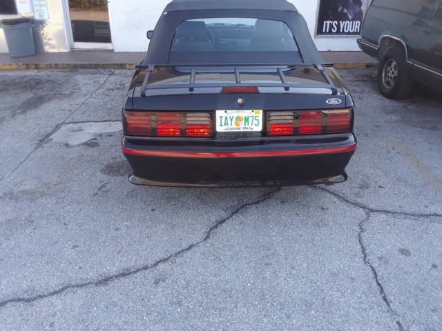 1988 Black Ford Mustang Convertible