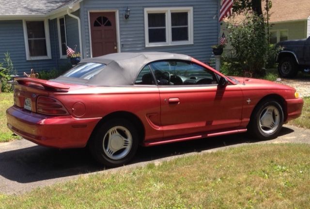 1994 Red Ford Mustang Convertible