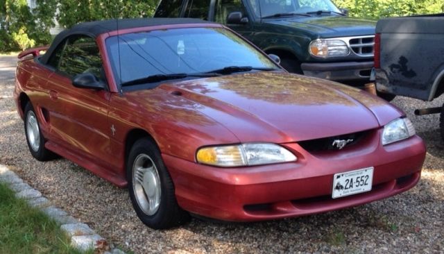 1994 Red Ford Mustang Convertible