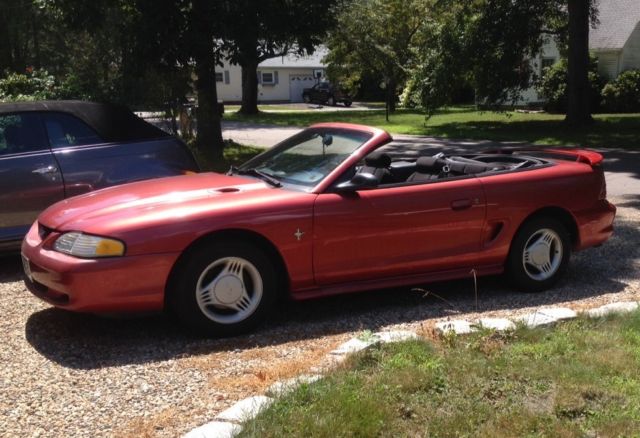 1994 Red Ford Mustang Convertible