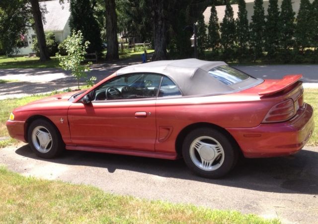 1994 Red Ford Mustang Convertible