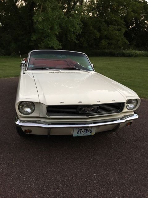 1966 Wimbleton White - original color, repainted Ford Mustang Convertible