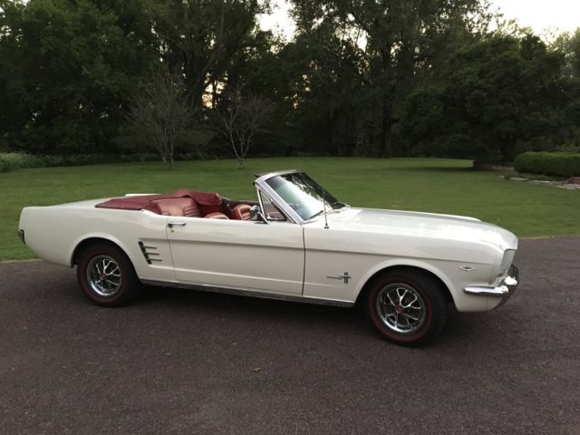 1966 Wimbleton White - original color, repainted Ford Mustang Convertible