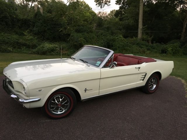 1966 Wimbleton White - original color, repainted Ford Mustang Convertible