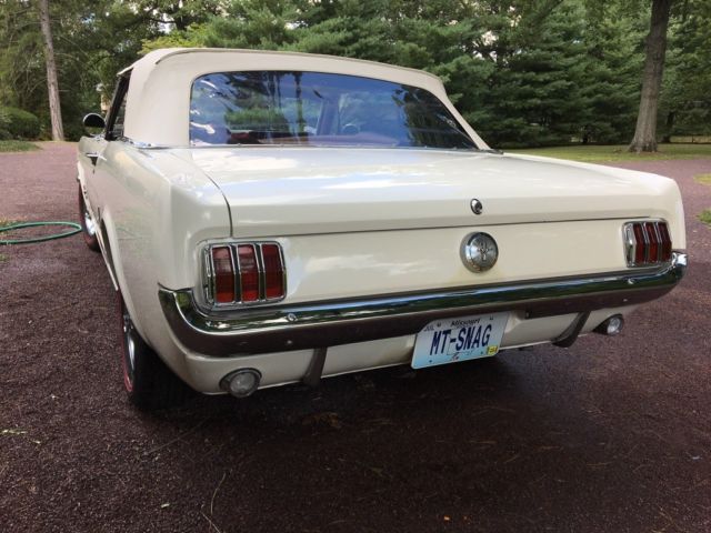 1966 Wimbleton White - original color, repainted Ford Mustang Convertible