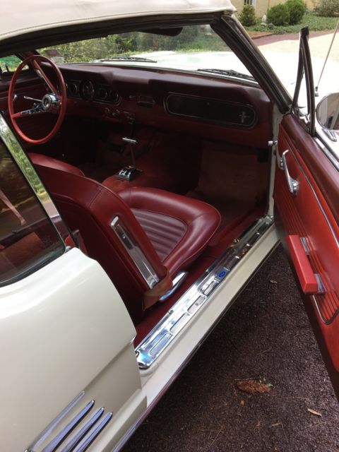1966 Wimbleton White - original color, repainted Ford Mustang Convertible