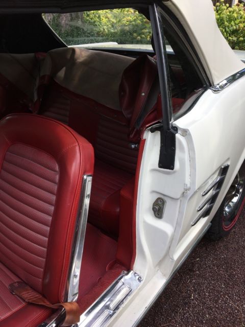 1966 Wimbleton White - original color, repainted Ford Mustang Convertible