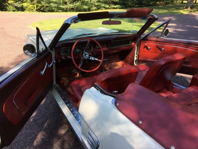 1966 Wimbleton White - original color, repainted Ford Mustang Convertible