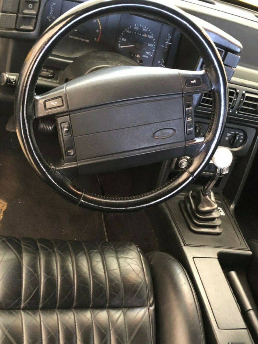 1993 Yellow Ford Mustang Convertible