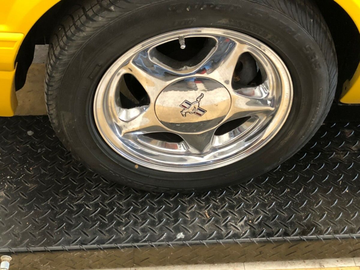 1993 Yellow Ford Mustang Convertible