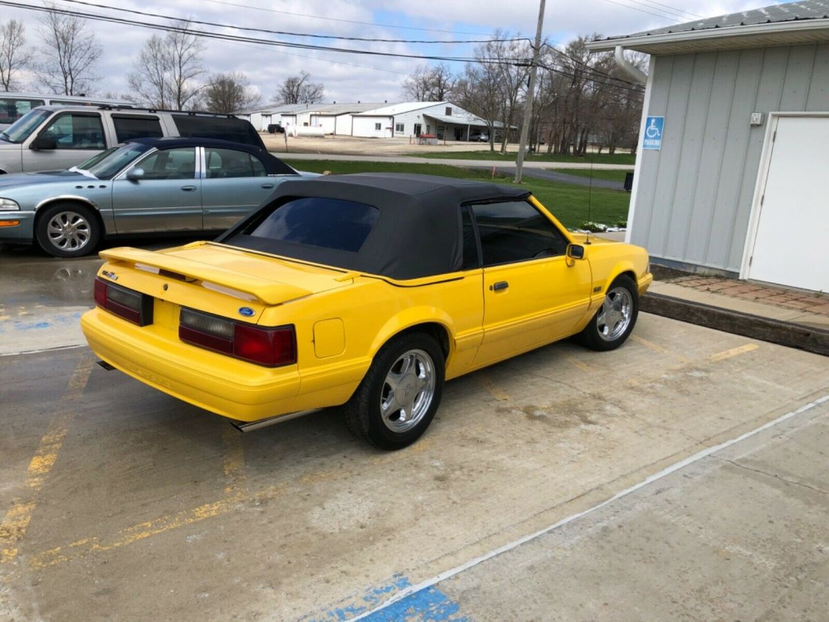 1993 Yellow Ford Mustang Convertible