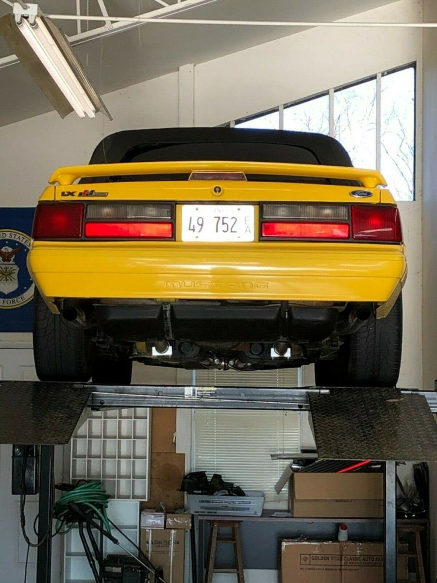1993 Yellow Ford Mustang Convertible