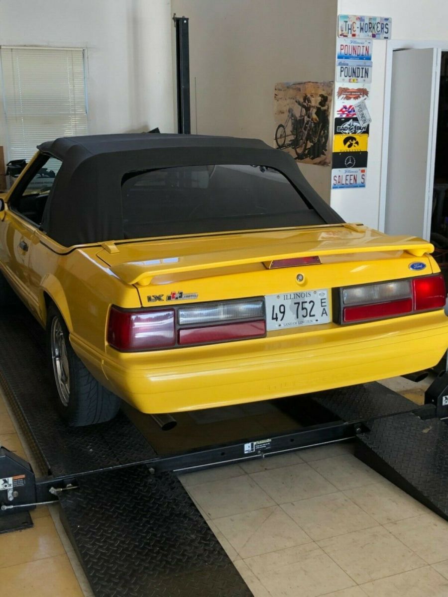 1993 Yellow Ford Mustang Convertible