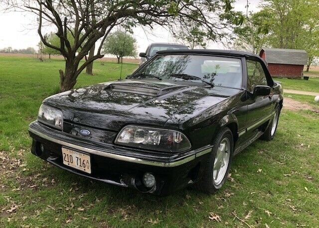 1986 Black Ford Mustang Convertible