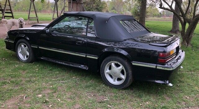 1986 Black Ford Mustang Convertible