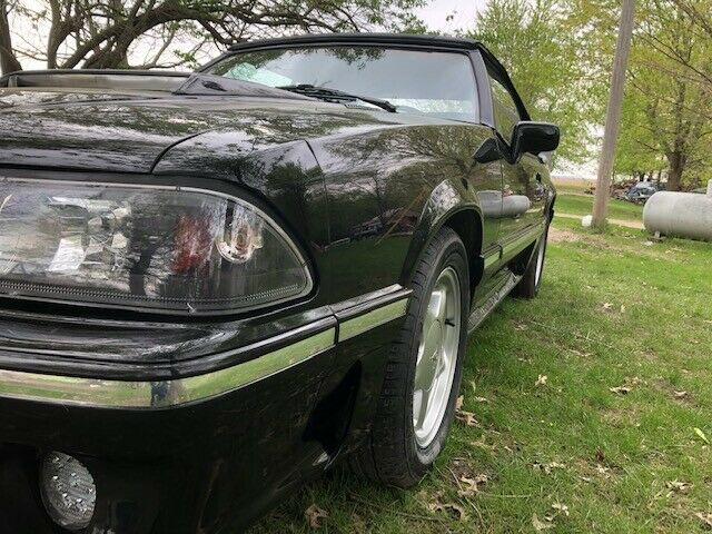 1986 Black Ford Mustang Convertible