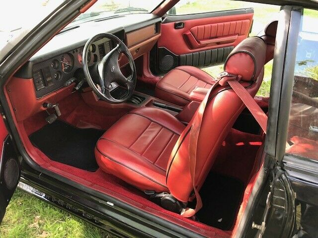 1986 Black Ford Mustang Convertible