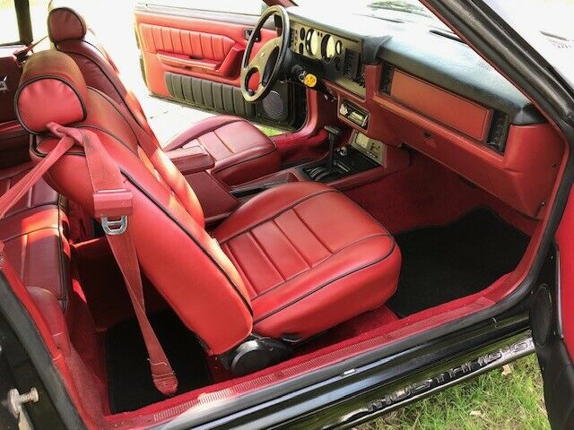 1986 Black Ford Mustang Convertible