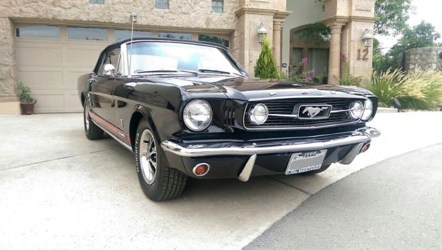 1966 Black Ford Mustang Convertible
