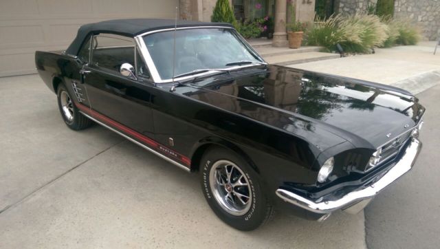 1966 Black Ford Mustang Convertible