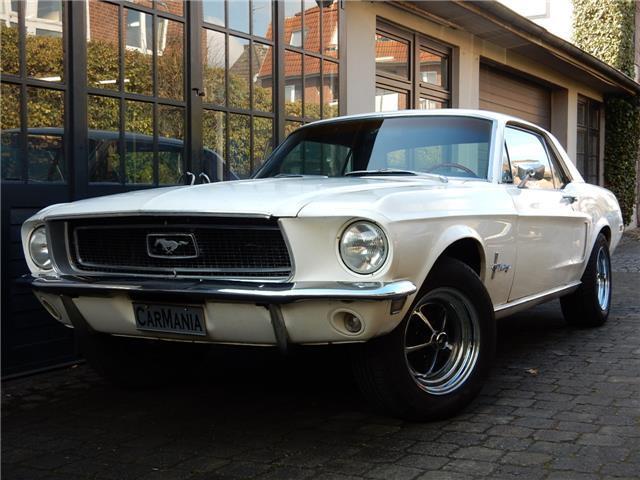1968 White Ford Mustang Coupe