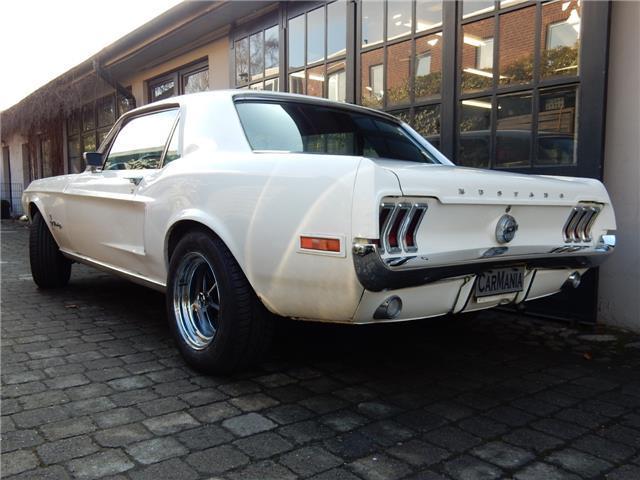 1968 White Ford Mustang Coupe