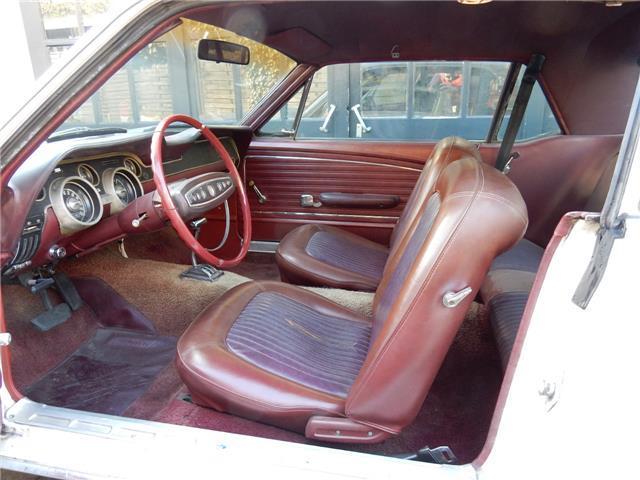 1968 White Ford Mustang Coupe