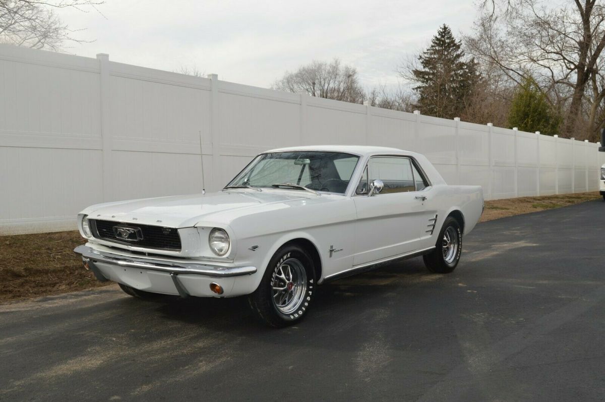 1966 White Ford Mustang Coupe
