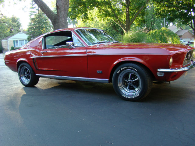 1968 Red Ford Mustang Fastback