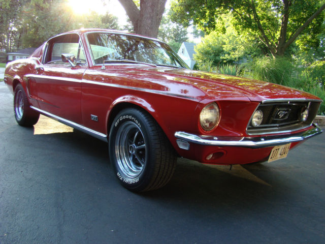 1968 Red Ford Mustang Fastback