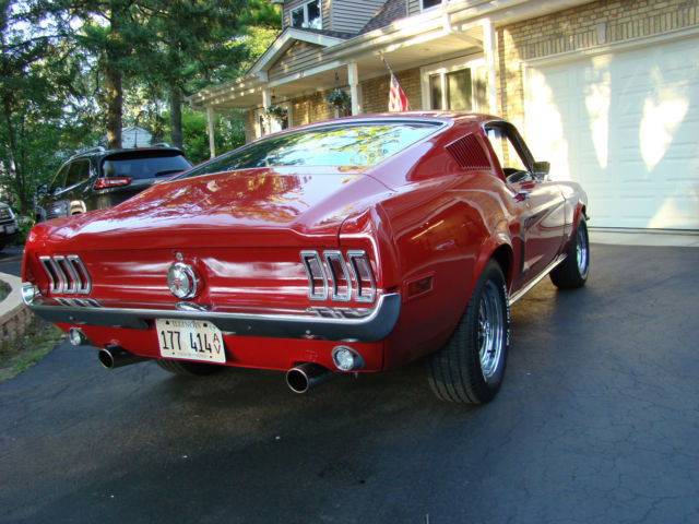 1968 Red Ford Mustang Fastback