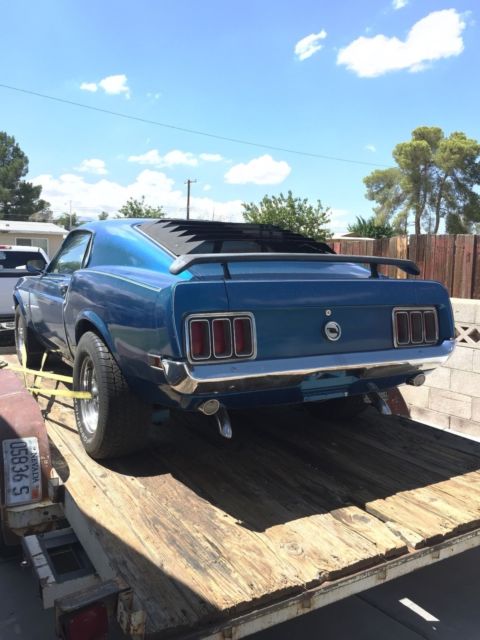 1970 Blue Ford Mustang Fastback