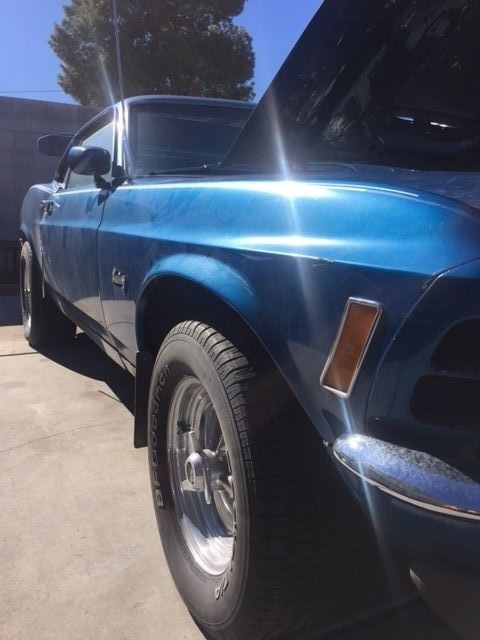 1970 Blue Ford Mustang Fastback