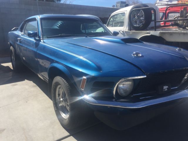 1970 Blue Ford Mustang Fastback