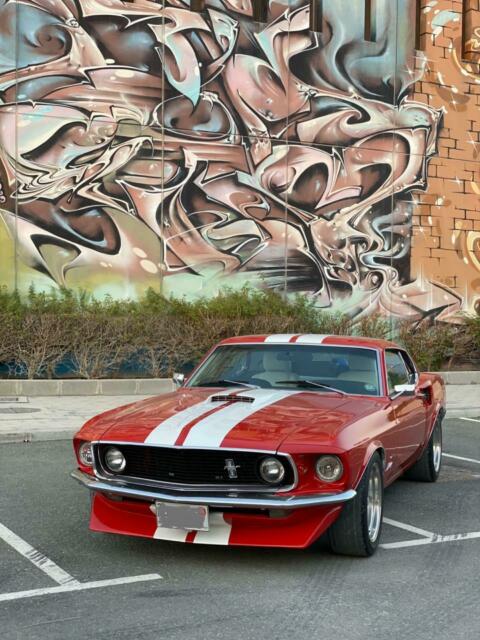 1969 White/Red Ford Mustang Fastback