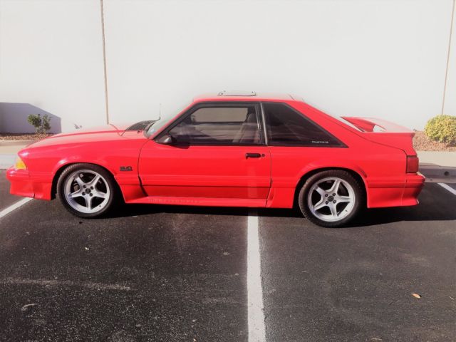 1991 Red Ford Mustang Hatchback