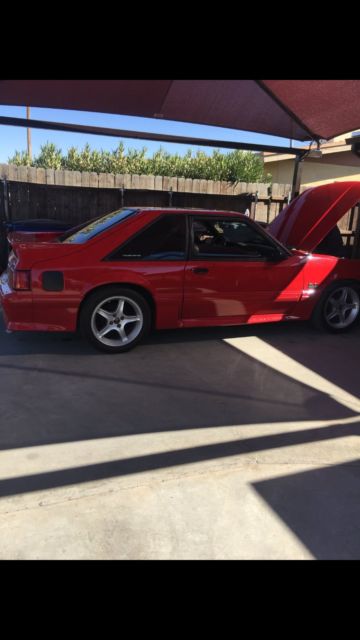 1991 Red Ford Mustang Hatchback