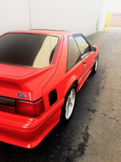 1991 Red Ford Mustang Hatchback