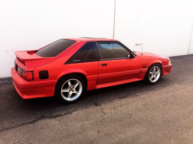 1991 Red Ford Mustang Hatchback