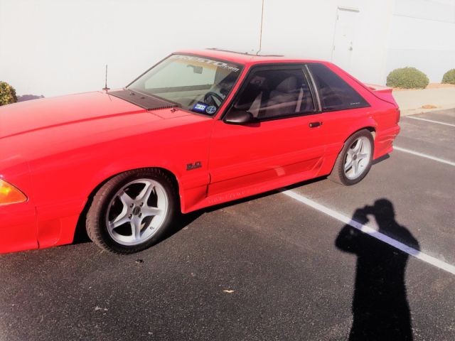 1991 Red Ford Mustang Hatchback