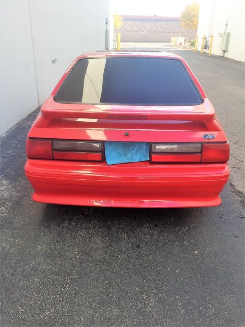 1991 Red Ford Mustang Hatchback