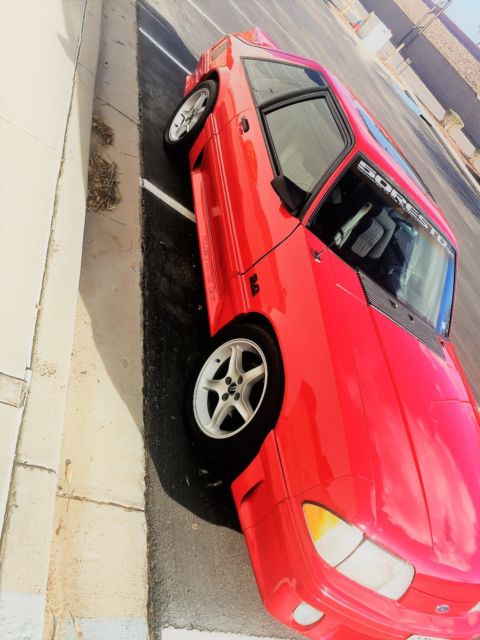 1991 Red Ford Mustang Hatchback