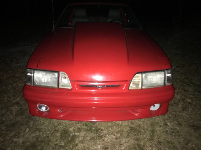 1989 Red Ford Mustang