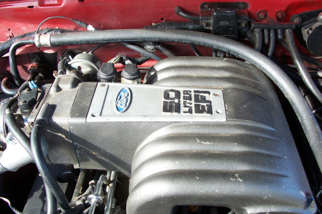 1990 RED Ford Mustang Hatchback