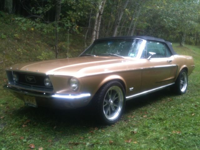 1968 Gold Ford Mustang Convertible