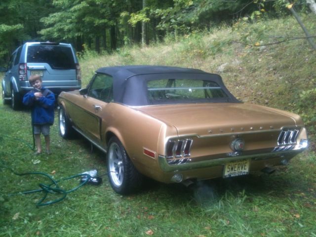 1968 Gold Ford Mustang Convertible