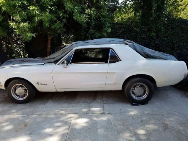 1968 White Ford Mustang Hard Top