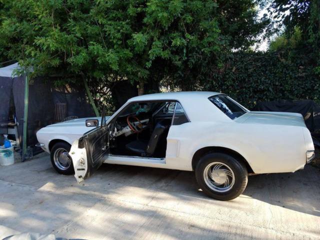 1968 White Ford Mustang Hard Top